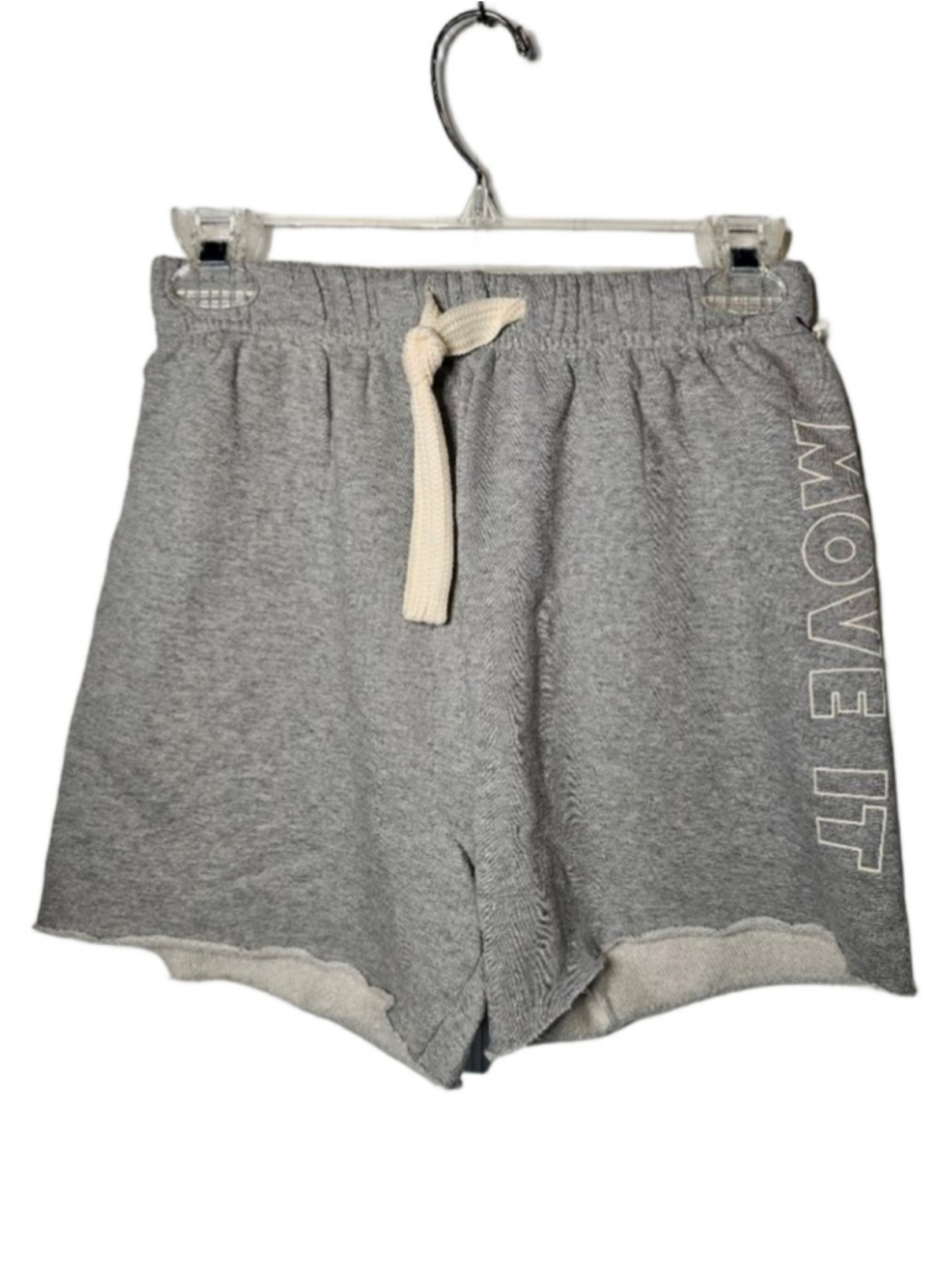 MOTHER The Bender Frayed Move It Shorts Cotton Terry Gray Small NWT
